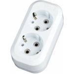 Розеточная колодка TDM 2 гнезда 16А белая SQ1806-0015 (артикул 15516126) – фото 1
