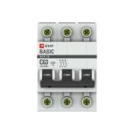 Автоматический выключатель EKF ВА 47-29 Basic 3P 20А C 4,5кА SQmcb4729-3-20C (артикул 16040518) – фото 1