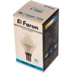 Светодиодная лампа Шарик E14 7W 6400K Feron LB-95 25480 (артикул 15628062) – фото 1