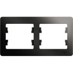 2-постовая горизонтальная рамка Schneider Electric GLOSSA АНТРАЦИТ GSL000702 (артикул 16313948) – фото 1
