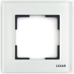 Рамка LUXAR Art на 1 пост белое стекло 4606400620532 (артикул 16139532) – фото 1