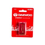Алкалиновая батарейка DAEWOO 6LR61 ENERGY Alkaline 2021 BL-1 5029729 (артикул 17371692) – фото 1