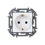 Розетка Legrand 2К+З - немецкий стандарт - 16 А - 250 В - INSPIRIA - белый 673720 (артикул 20964477) – фото 1