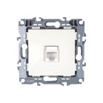 Информационная розетка ЭРА 12-3107-02 RJ45, IP20, слоновая кость Б0014724 (артикул 15840971) – фото 1