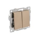 Механизм выключателя GUSI ELECTRIC Ugra 2кл., СУ, 10А, 250В, шампань С11В2-027 (артикул 16184006) – фото 1