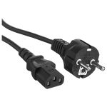 Кабель питания ExeGate Power PC-1 8P Евровилка Schuko- С13 VDE-250V-3х0.75-CU 10A черный 1.8м 280646 (артикул 20333770) – фото 1