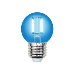 Лампа Uniel LED-G45-5W/BLUE/E27 GLA02BL Форма шар UL-00002990 (артикул 15931787) – фото 1