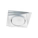 Встраиваемый светильник с подсветкой FERON CD5023 квадрат, 20LEDх2835 SMD, 4000K, 15W, GX53, без лампы, прозрачный, хром 40521 (артикул 16184203) – фото 1