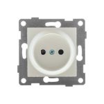 Механизм розетки GUSI ELECTRIC 1-ой без заземления, с защитной шторкой, СУ, 16А, 250В, жемчуг С11Р2-028 (артикул 17162845) – фото 1