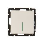 Выключатель Smartbuy 1-клавишный с индикатором 10А белый Нептун SBE-05w-10-SW1-1 (артикул 16052343) – фото 1