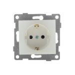 Механизм розетки GUSI ELECTRIC 1-ой с заземление, с защитной шторкой, СУ, 16А, 250В, жемчуг С10Р4-028 (артикул 17162581) – фото 1