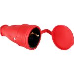 Каучуковая разборная розетка Volsten Sb1-MZ Red IP54 красная 1 гнездо с заземлением Модель РА16-005 14433 (артикул 20225818) – фото 1