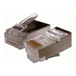 Коннектор RJ-45 TWT 8P8C FTP категория 6, экранированный, универсальный 100 шт. в упаковке PL45/S-8P8C-6T (артикул 16102270) – фото 1