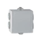Разводная коробка Aling-conel POWER с шестью гнездами IP54 500В 80х80 открытой установки, серый 263.1 146051 (артикул 20018986) – фото 1