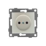 Механизм розетки GUSI ELECTRIC 1-ой без заземления, с защитными шторками, СУ, 16А, 250В, жемчуг С10Р2-028 (артикул 17162911) – фото 1
