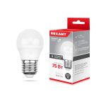 Светодиодная лампа REXANT Шарик GL 9,5 Вт E27 6500 K холодный свет 604-208 (артикул 19903792) – фото 1