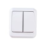 Выключатель Schneider Electric 2-клавишный ОП Прима 6А белый SchE А56-029 A56-029-B А56-029-б (артикул 15425292) – фото 1