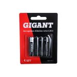 Батарейка Gigant Alkaline ААА/LR03 блистер 4 шт. GBA-3A-4 (артикул 19462674) – фото 1
