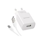 Сетевое зарядное устройство USAMS 1 USB T18 2,1A + кабель Micro USB 1m УТ000027072 (артикул 18733812) – фото 1