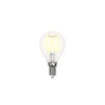 Светодиодная лампа Uniel LED-G45-7,5W/WW/E14/CL GLA01TR. Форма шар, прозрачная. UL-00003250 (артикул 15932241) – фото 1