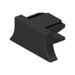 Пластиковая заглушка для шинопровода FERON CAB1003 черный LD1011 41886 (артикул 20997675) – фото 1