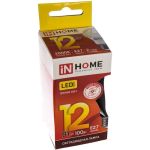 Светодиодная лампа IN HOME LED-A60-VC 12Вт 230В Е27 3000К 1080Лм 4690612020235 (артикул 15918653) – фото 1