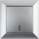 Переключатель Intro 410303 10А 250В, СУ, Solo, алюминий Б0043279 (артикул 16069313) – фото 1
