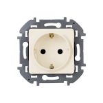 Розетка Legrand 2К+З - немецкий стандарт - 16 А - 250 В - INSPIRIA - слоновая кость 673721 (артикул 20964423) – фото 1