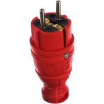 Каучуковая вилка ЭРА V8REDIP44 з/з, прямая, 16A, IP44, красная Б0044547 (артикул 16111038) – фото 1