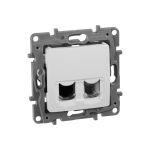 Розетка Legrand ETIKA RJ11+RJ45 5е UTP белый 672252 (артикул 16015146) – фото 1