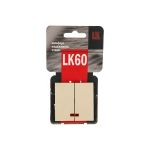2-клавишный выключатель LK Studio с индикаторами, схема 5L, 16 A, 250 B, бежевый 861201-1 (артикул 16062533) – фото 1