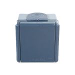 Розетка Bylectrica РА16-0152 03 1ОП з.к шторки IP55, серия ПРАЛЕСКА АКВА (артикул 17397222) – фото 1