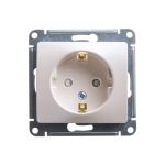 1-местный механизм розетки Schneider Electric скрытой проводки Glossa 16А IP20 с заземлением перламутр GSL000645 (артикул 18144985) – фото 1