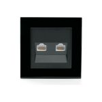 Компьютерная 2-местная розетка RJ-45 STEKKER серия Катрин, GLS00-7006-05, черный 39509 (артикул 20255800) – фото 1