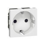 Механизм розетки Legrand 1-м СП Mosaic New 2модульный, с заземлением, белый Leg 077211 133881 (артикул 15788688) – фото 1