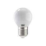 Лампа IEK серия 360, LED, G45, шар матовый, 7вт, 230В, 3000К, E27 LLF-G45-7-230-30-E27-FR (артикул 16459914) – фото 1