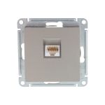Механизм компьютерной розетки Schneider Electric ATLAS DESIGN RJ45 шампань ATN000583 1240340 (артикул 15846254) – фото 1