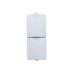 Розетка ЭРА 11260803 2x2PE вертикальная IP65, шторки, 16A 250В, ОУ, серый 5/5 Б0036003 (артикул 16134963) – фото 1