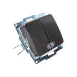 Двухклавишный выключатель с индикатором СВЕТОЗАР ГАММА, SV-54135-DM (артикул 13658866) – фото 1