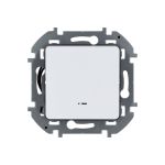 Одноклавишный переключатель Legrand с подсветкой - INSPIRIA - 10 AX - 250 В - белый 673660 (артикул 20963985) – фото 1