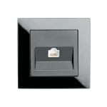 Компьютерная 1-местная розетка RJ-45 STEKKER серия Катрин, GLS00-7007-05, черный 39510 (артикул 20256334) – фото 1