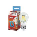 Светодиодная лампа IN HOME LED-A60-deco 13Вт 230В Е27 4000К 1170Лм прозрачная 4690612035604 (артикул 18508567) – фото 1