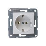 Розетка Panasonic с/з белая Karre Plus 54911 WKTT0202-2WH (артикул 16154486) – фото 1