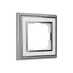 Рамка WERKEL W0011331 на 1 пост Palacio хром белый a051210 (артикул 15777453) – фото 1