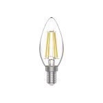 Лампа Gauss Basic Filament, свеча, 4,5W, 420lm, 4100К, Е14, LED, 1/10/50 1031215 (артикул 16436853) – фото 1