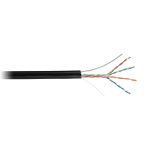 Кабель NETLAN U/UTP 4 пары, категория 5e, внешний, PE до -40C, с тросом, черный, 305м EC-UU004-5E-PE-SW-BK (артикул 16198212) – фото 1