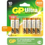Алкалиновые батарейки GP AA 4+2 шт Ultra Alkaline 15А 15AU4/2-CR6 Ultra (артикул 15783873) – фото 1