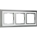 Рамка WERKEL на 3 поста хром белый W0031331 a051200 (артикул 15777424) – фото 1