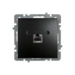 Компьютерная розетка Nilson Selene CAT 5 черный 23221044 (артикул 16143071) – фото 1