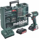 Аккумуляторный винтоверт Metabo BS 18 LT Set с набором оснастки 602102600 (артикул 15532354) – фото 1
